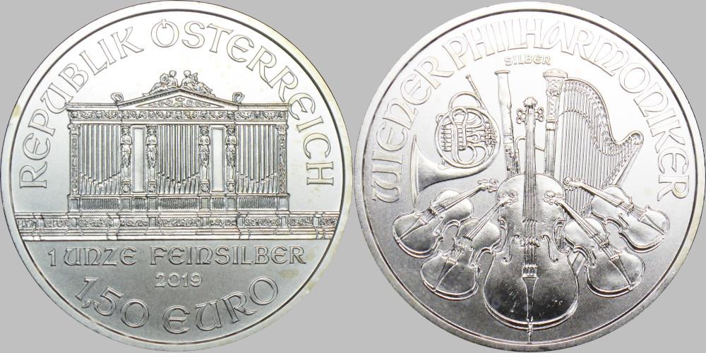 Bild eines 1 Unze Silber Philharmonikers