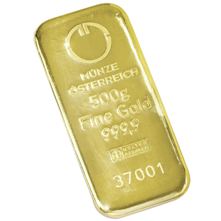 500 gram gold bar, Copyright: Austrian Mint 