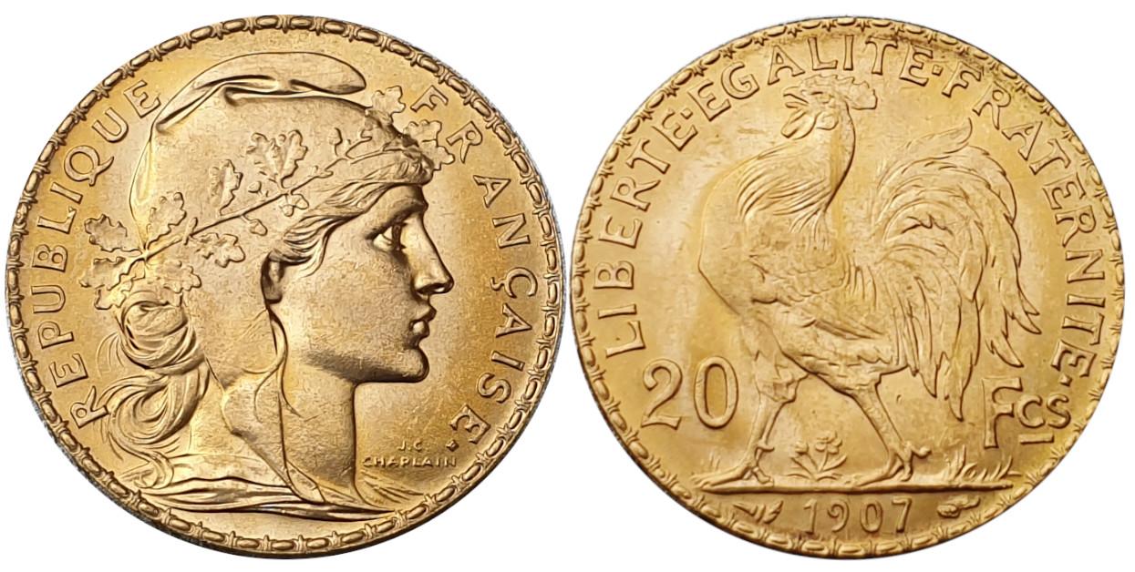 Goldmünze 20 Franc Coq d’Or © PreMeSec GmbH